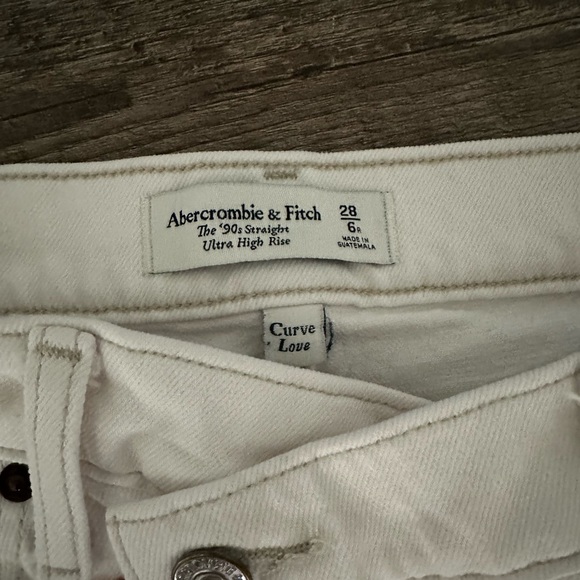 Abercrombie women’s curve love 90s straight ultra high rise crossover jeans - Picture 3 of 3